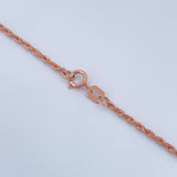 Cadena Lazo 1.25gr / 50cm / 1.4mm Oro Rosa +3 18K $