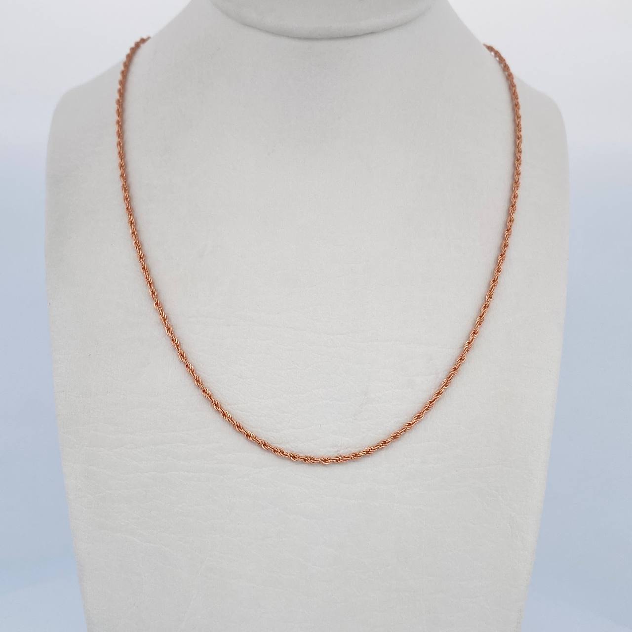 Rope Chain 1.2gr / 50cm / 1.4mm Rose Gold +3 18K $