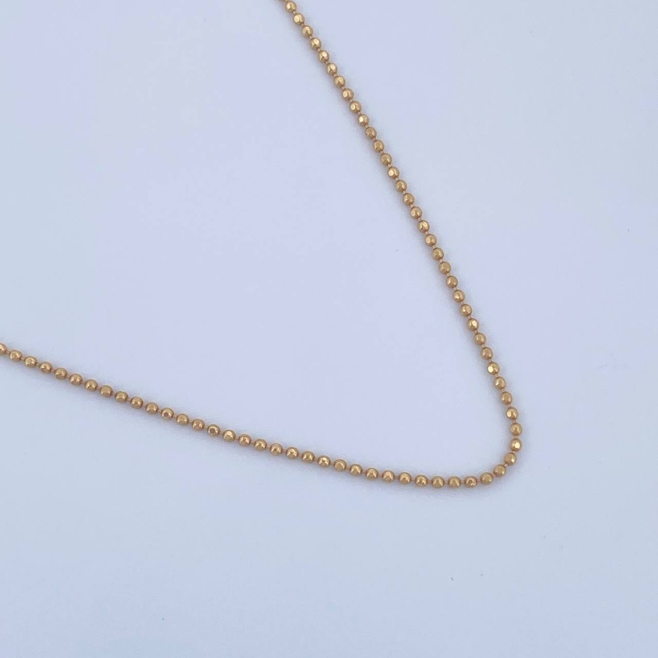 Cadena Militar 2.5gr / 60.4cm / 1mm Diamantada Oro Amarillo +3 18K $