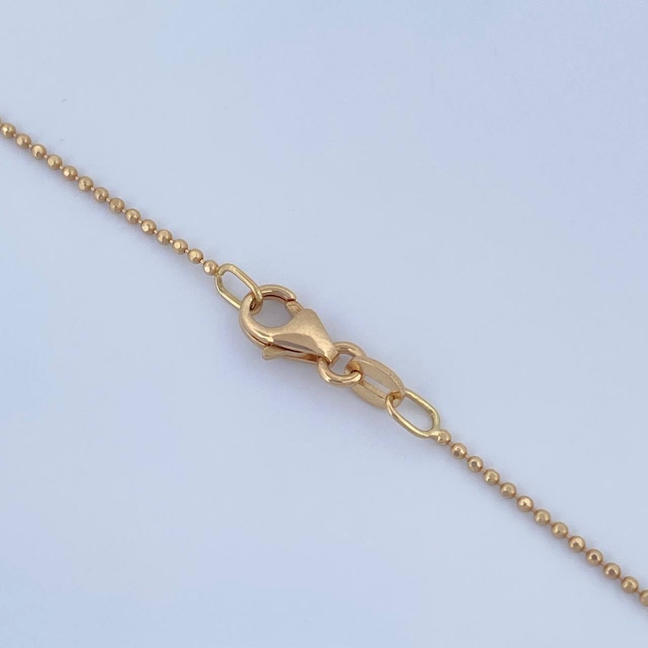 Cadena Militar 2.7gr / 60cm / 1mm Diamantada Oro Amarillo +3 18K $