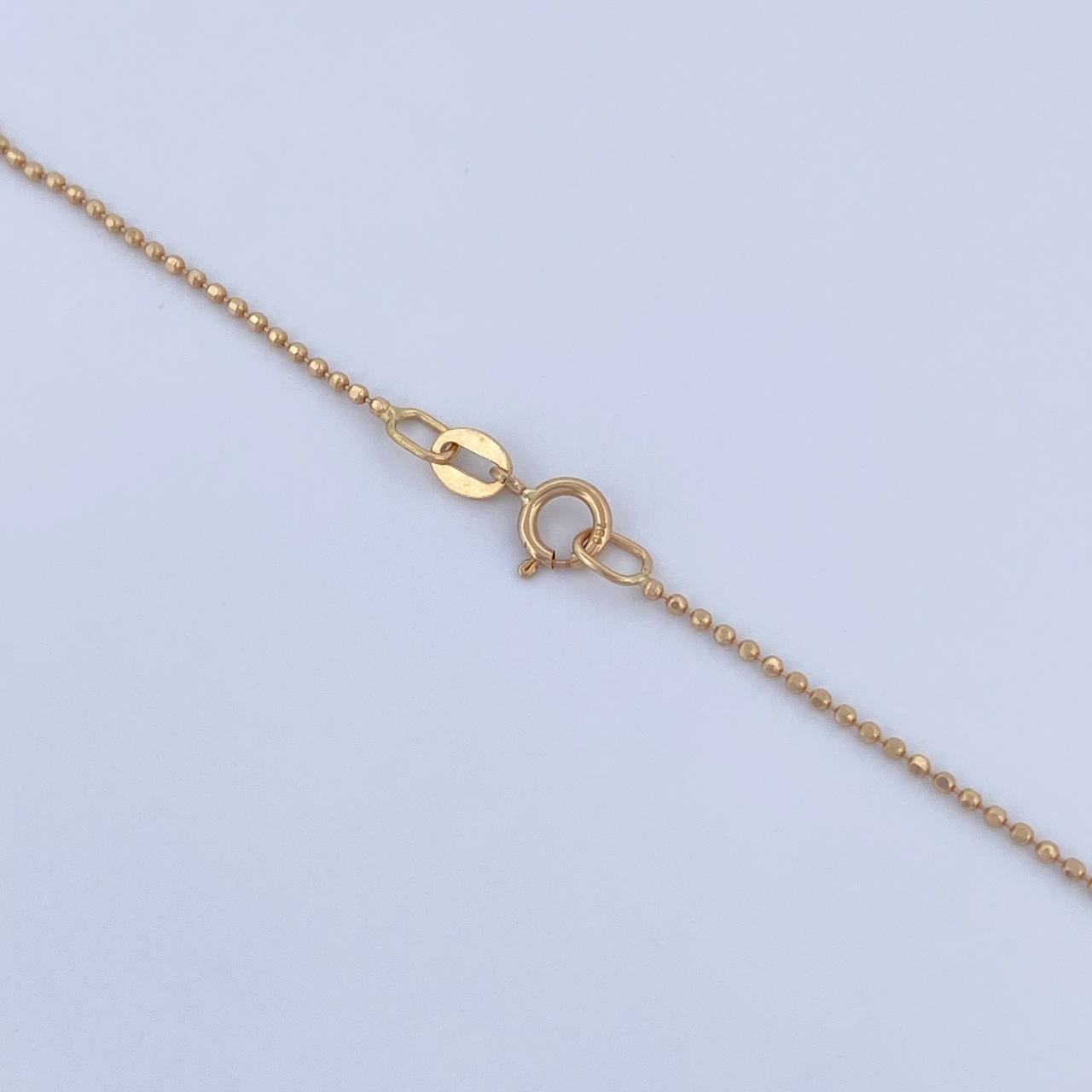 Cadena Militar 2.5gr / 60.4cm / 1mm Diamantada Oro Amarillo +3 18K $