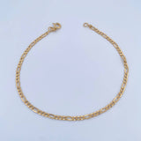 Tobillera Figaro 2.1gr / 23.3cm / 2.9mm Oro Amarillo +1 18K $