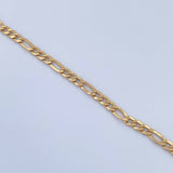 Pulso Figaro 2.3gr / 19.4cm / 3.4mm Oro Amarillo +1 18K $