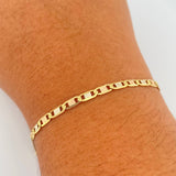 Bracelet Flat Ladder 4.05gr / 19cm / 3.2mm Three Golds +3 18K $