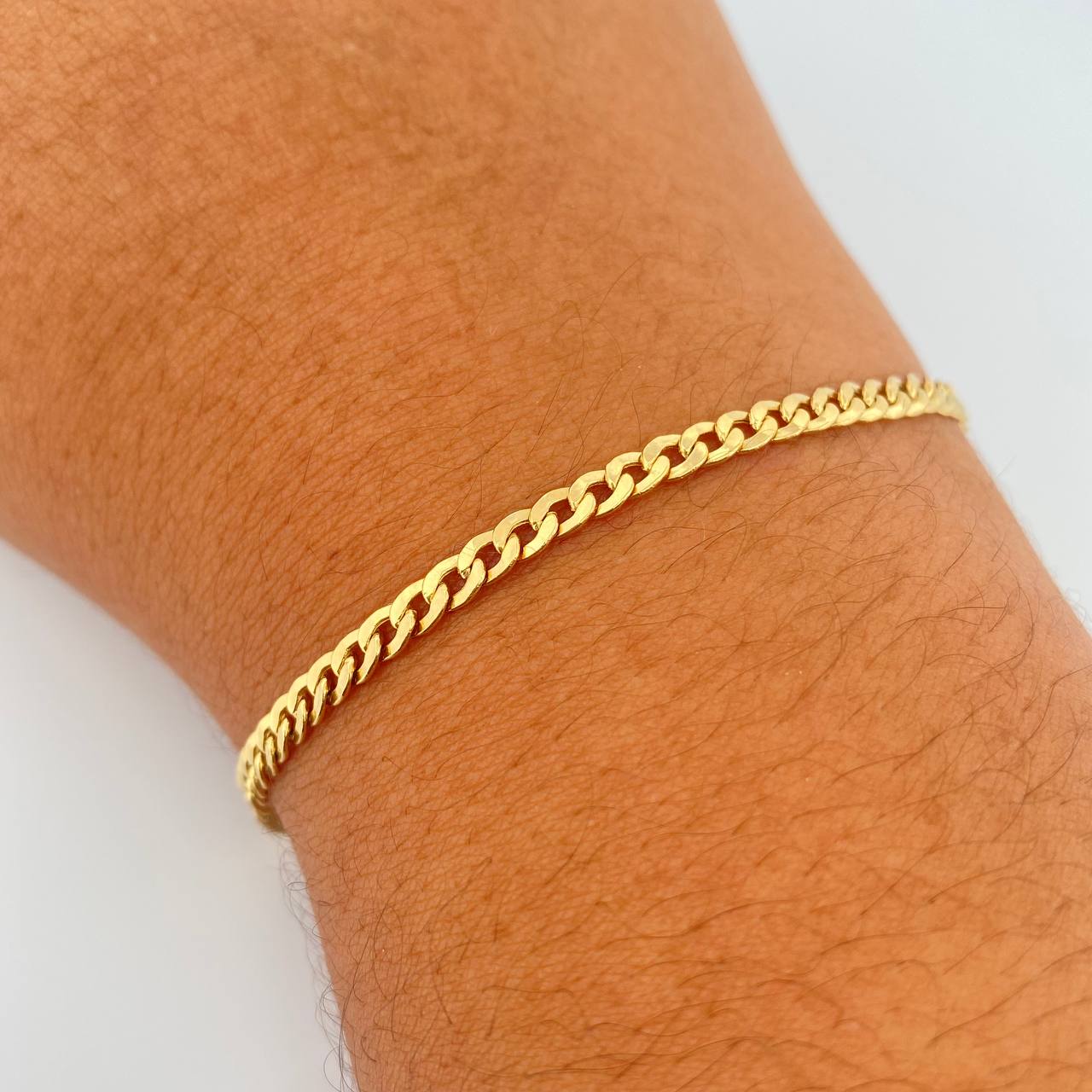 Cuban Links Bracelet 2.4gr / 19cm / 3.4mm Yellow Gold +1 18K $