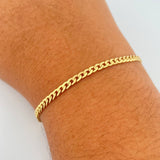 Cuban Links Bracelet 2.4gr / 19cm / 3.4mm Yellow Gold +1 18K $