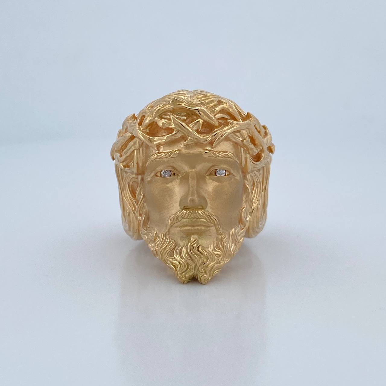 Christ Face Ring 15gr / Size 10 1/2 / 18K Gold $