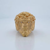 Christ Face Ring 15gr / Size 10 1/2 / 18K Gold $