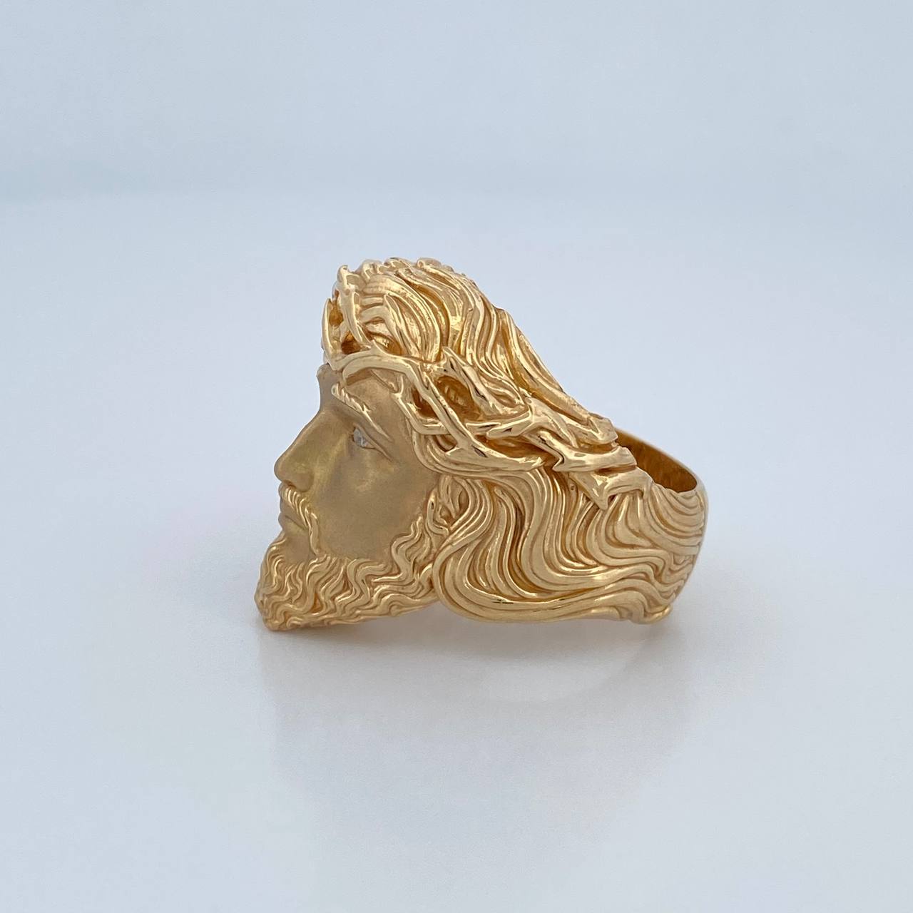 Christ Face Ring 11.6gr / Size 10 1/2 / 18K Gold $
