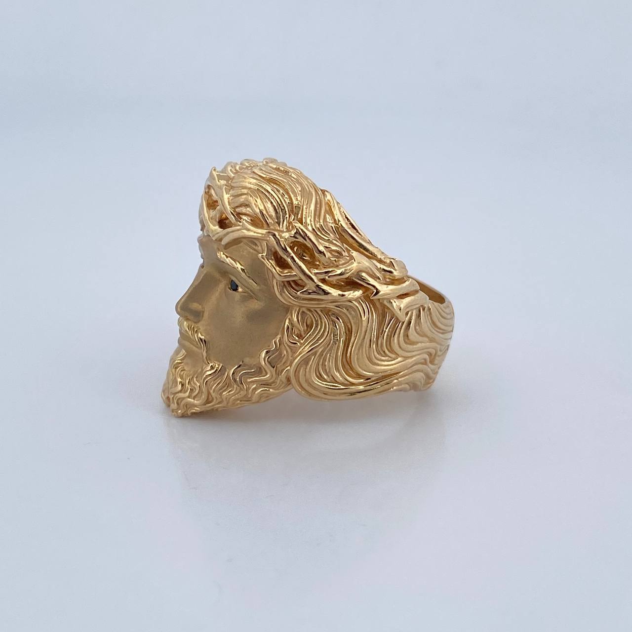 Christ Face Ring 11.8gr / Size 9 3/4 / 18K Gold $