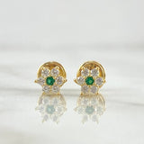Topos Flor Nevada 1.05gr / 6.3mm Oro Amarillo 18K *