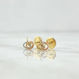 Stud Earrings Helix 0.65gr / 0.3in Three Golds 18K