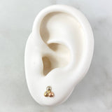 Stud Earrings Trio Beads 0.55gr / 18K Gold *