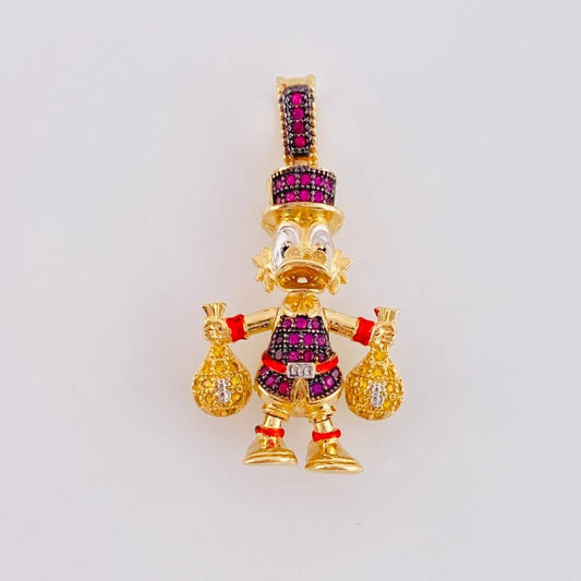 Dije Pato Bolsas Dinero 6.2g / 1 1/4 in Oro Amarillo 18K