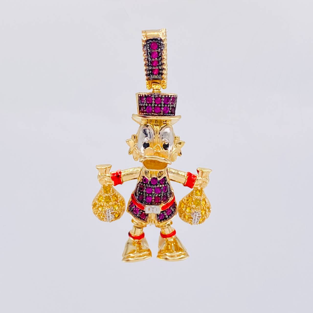 Dije Pato Bolsas Dinero 6.2g / 1 1/4 in Oro Amarillo 18K