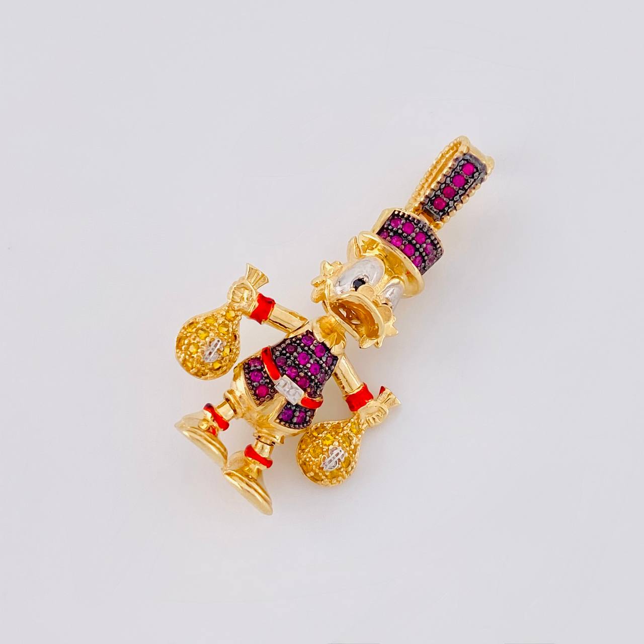 Dije Pato Bolsas Dinero 6.2g / 1 1/4 in Oro Amarillo 18K