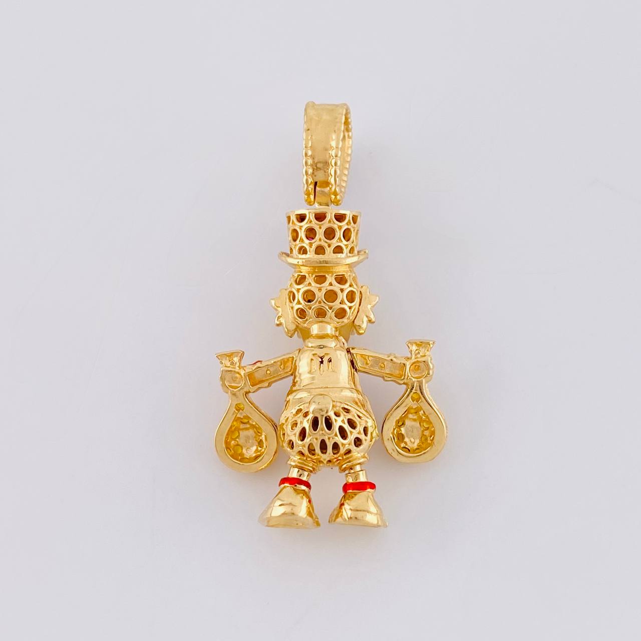 Dije Pato Bolsas Dinero 6.2g / 1 1/4 in Oro Amarillo 18K