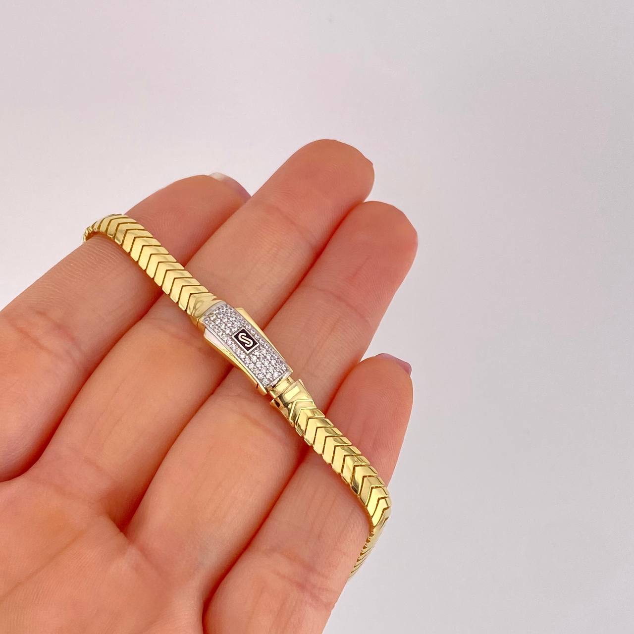 Pulso Serpiente Monaco 6.1g / 7 1/2 in / 5mm Oro Amarillo 18K