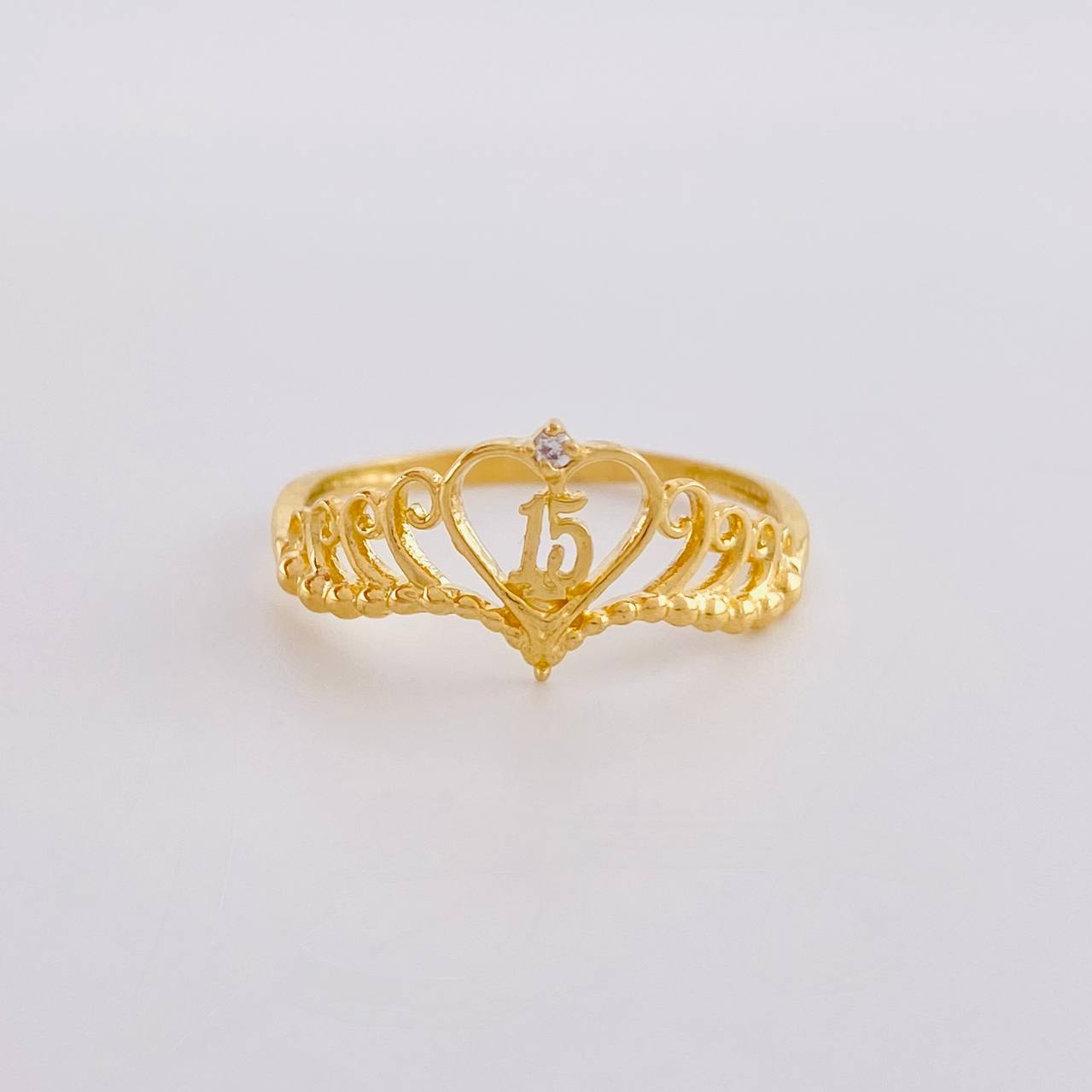 Anillo Tiara 15s 1.3g / T4 1/2 Oro Amarillo 18K