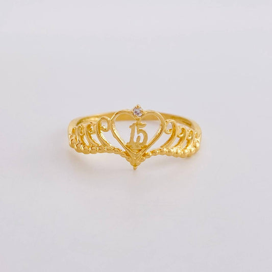 Anillo Tiara 15s 1.55g / T6 3/4 Oro Amarillo 18K