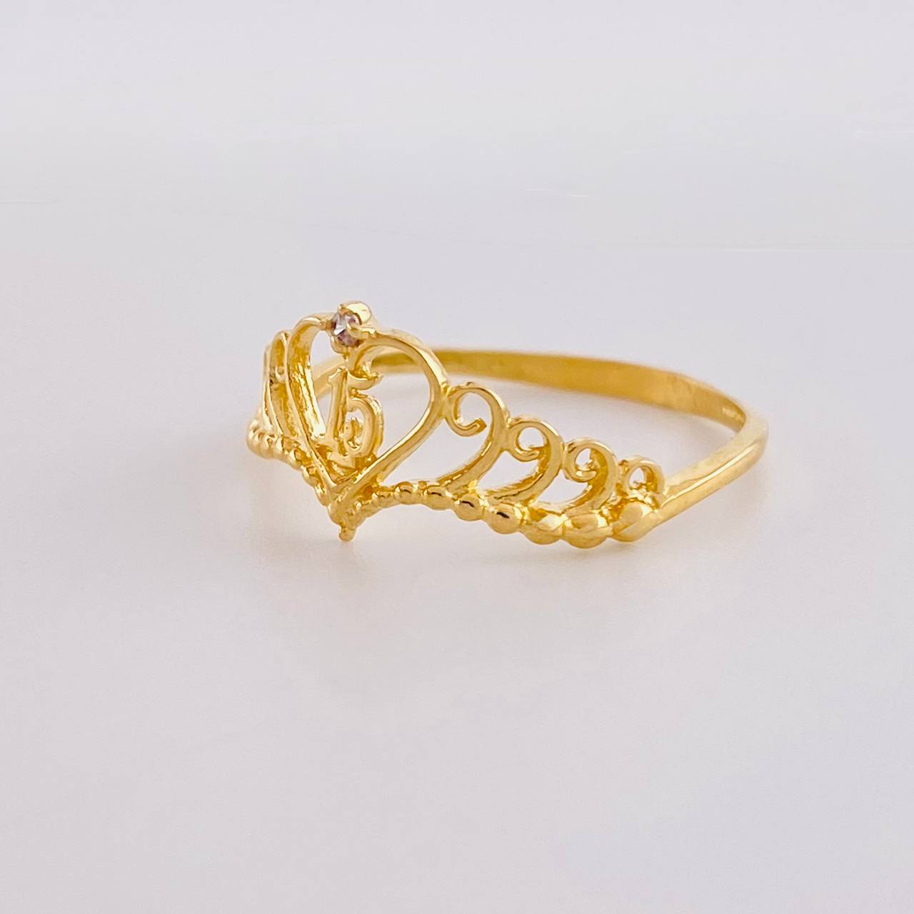 Anillo Tiara 15s 1.4g / T5 3/4 Oro Amarillo 18K