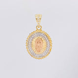 Pendant Virgin of Guadalupe 2.85g / 1 in Three Golds 18K