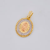 Pendant Virgin of Guadalupe 2.85g / 1 in Three Golds 18K