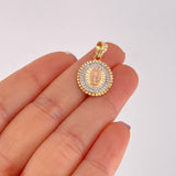 Pendant Virgin of Guadalupe 2.85g / 1 in Three Golds 18K