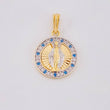 Dije Virgen de la Milagrosa 2.5g / 1 in Dos Oros Amarillo Blanco 18K