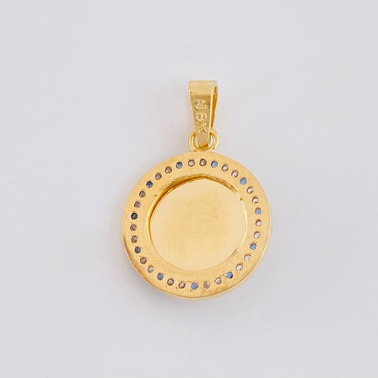 Dije Virgen de la Milagrosa 2.5g / 1 in Dos Oros Amarillo Blanco 18K