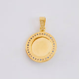 Dije Virgen de la Milagrosa 2.5g / 1 in Dos Oros Amarillo Blanco 18K