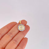Dije Virgen de la Milagrosa 2.5g / 1 in Dos Oros Amarillo Blanco 18K