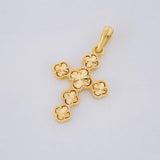 Dije Cruz Trebol 2.6g / 1 1/4 in Oro Amarillo 18K