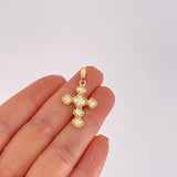 Dije Cruz Trebol 2.6g / 1 1/4 in Oro Amarillo 18K