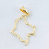 Dije Mapa Colombia 1.6gr / 1 1/2 in / Oro Amarillo 18K ©