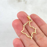 Dije Mapa Colombia 1.6gr / 1 1/2 in / Oro Amarillo 18K ©