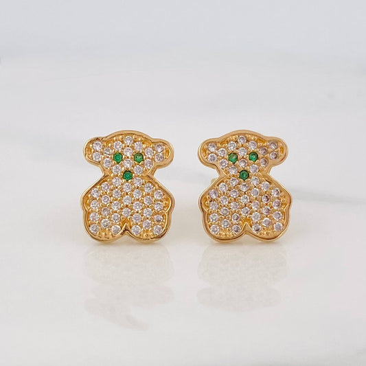 Stud Earrings Bear Ts 2.55g / in / 9.63mm Yellow Gold 18K