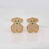 Stud Earrings Bear Ts 2.55g / in / 9.63mm Yellow Gold 18K