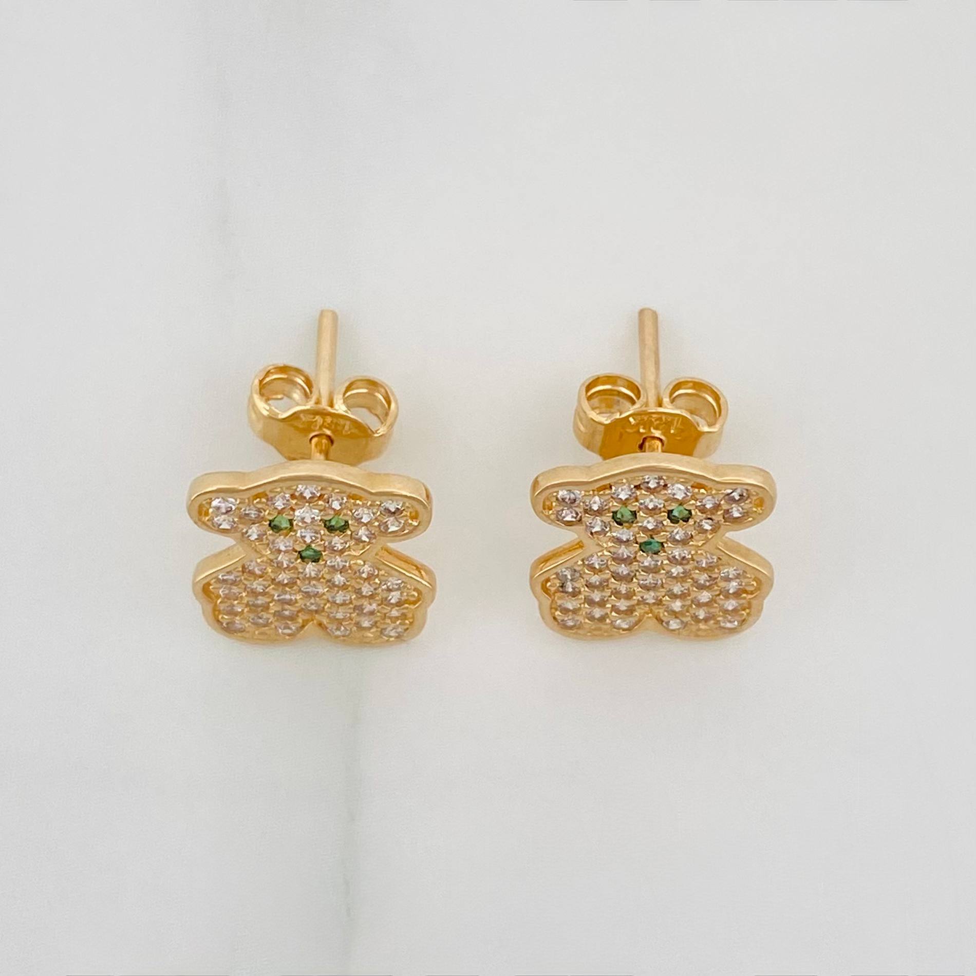 Stud Earrings Bear Ts 2.55g / in / 9.63mm Yellow Gold 18K