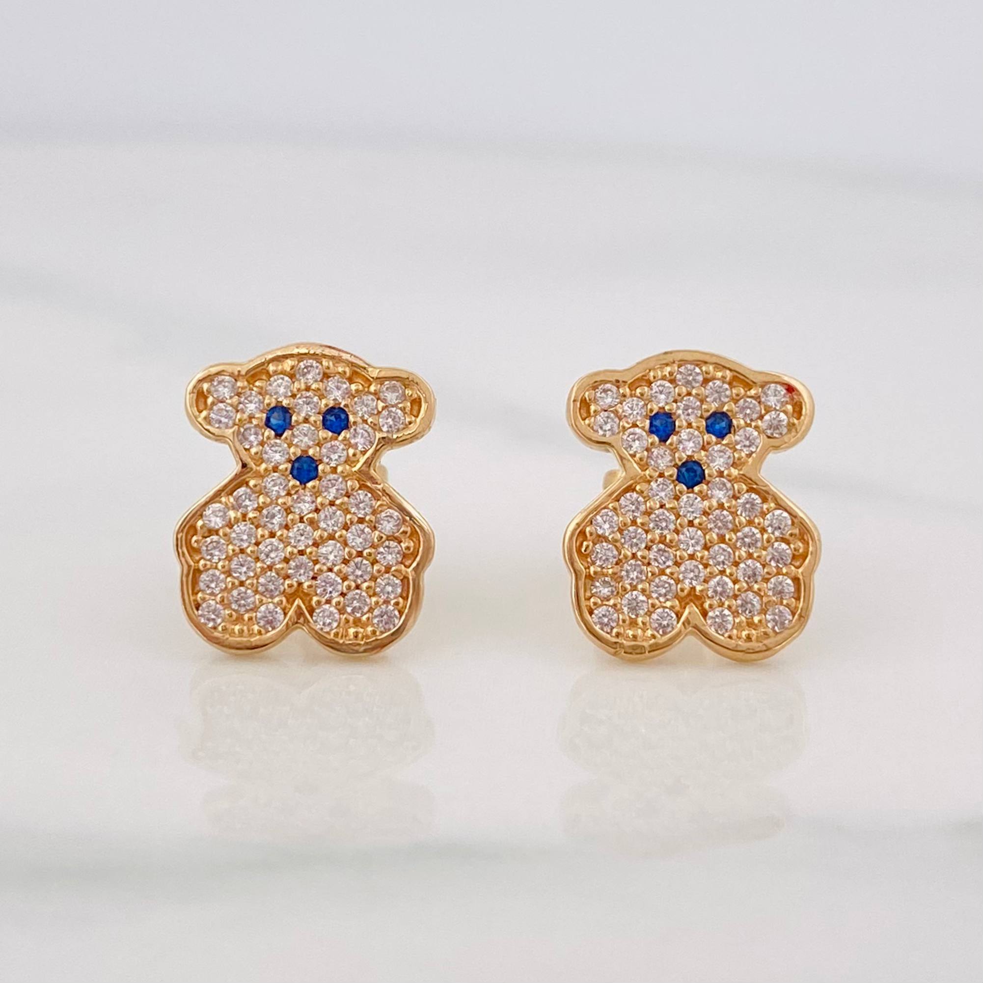 Stud Earrings Bear Ts 2.5g / in / 9.63mm Yellow Gold 18K