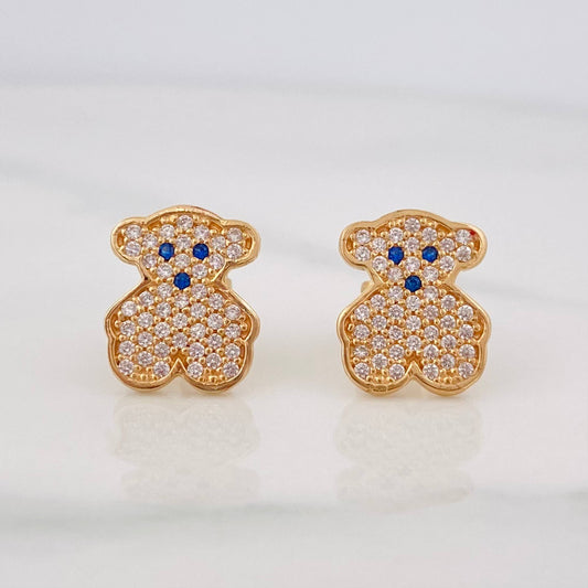 Stud Earrings Bear Ts 2.5g / in / 9.63mm Yellow Gold 18K