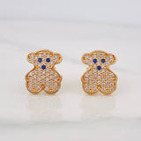 Stud Earrings Bear Ts 2.5g / in / 9.63mm Yellow Gold 18K