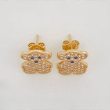 Stud Earrings Bear Ts 2.5g / in / 9.63mm Yellow Gold 18K