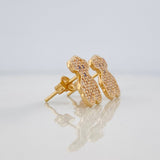 Stud Earrings Bear Ts 2.5g / in / 9.63mm Yellow Gold 18K