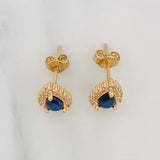 Stud Earrings Halo Drop 2.1g / in / 7.45mm Yellow Gold 18K