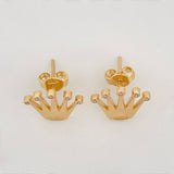 Stud Earrings Crown 2.05g / in / 11.93mm Yellow Gold 18K