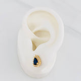 Stud Earrings Halo Drop 2.1g / in / 7.45mm Yellow Gold 18K