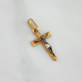 Dije Cruz Cristo Milagroso De Buga 0.85 g / 1 in Tres Oros 18K