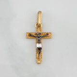Dije Cruz Cristo Milagroso De Buga 0.85 g / 1 in Tres Oros 18K