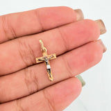 Dije Cruz Cristo Milagroso De Buga 0.85 g / 1 in Tres Oros 18K